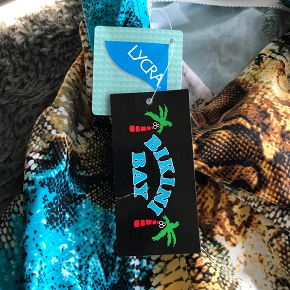 BIKINI BAY Tankini Top Halter Tie Neck Size 12 - Picture 5 of 6